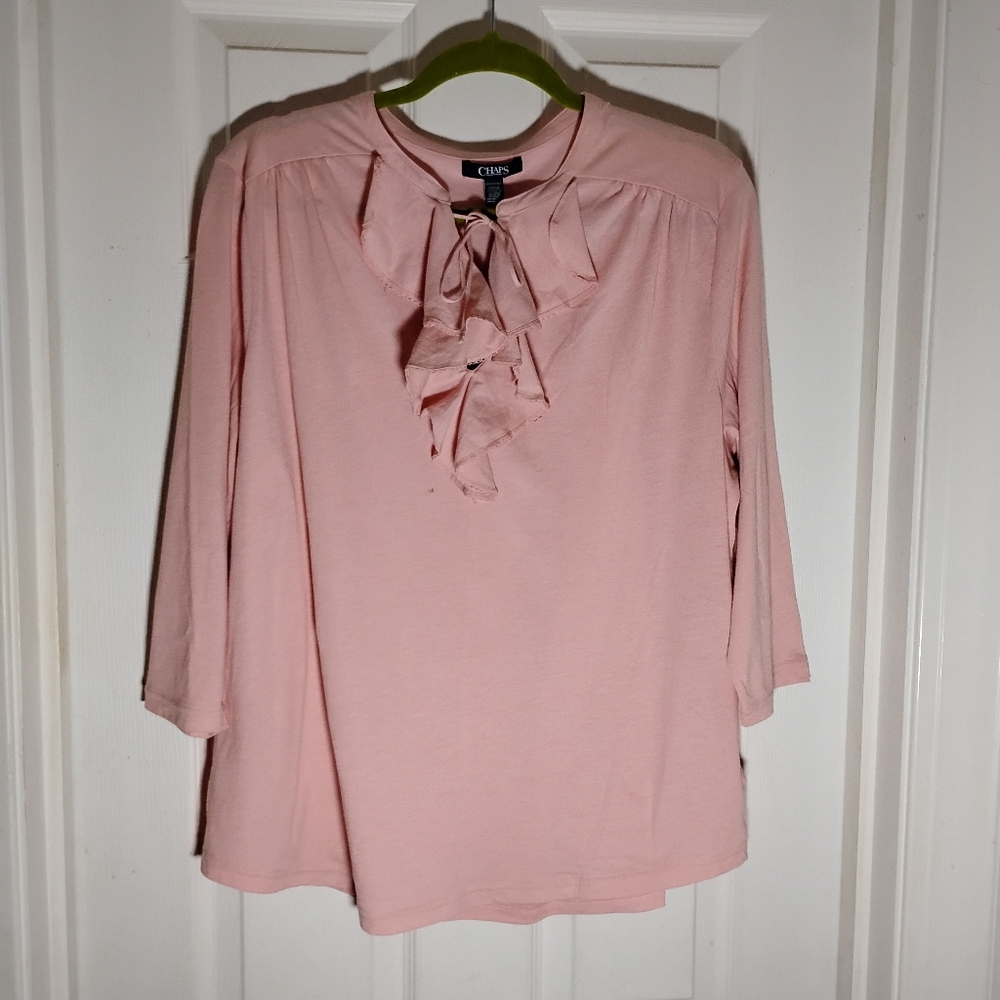 Pink Ruffled Sweater Chaps - Picture 1 of 9